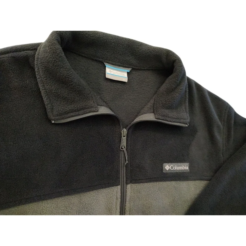 Columbia Steen Fleece Jacket Full‎ Zip Color Block Gray Mens Extra Large 1476671